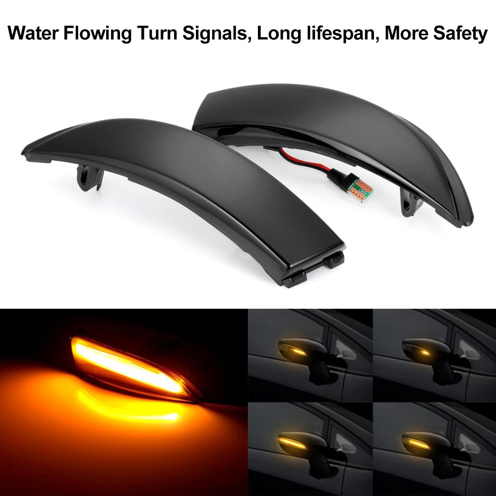 2pcs Dynamic Turn Signal Light LED Side Wing Rearview