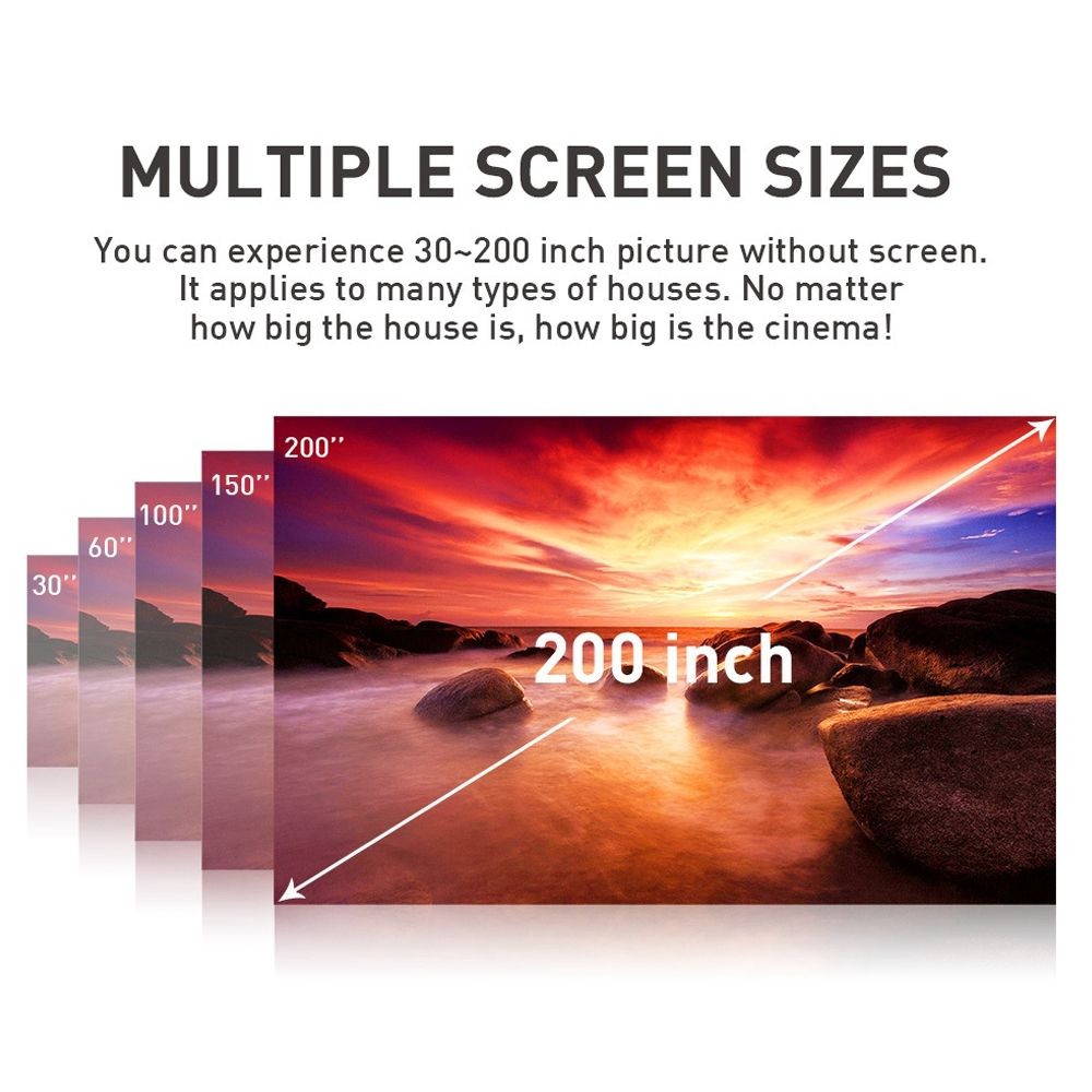P9II Portable 4K Ultra HD DLP Mini Smart Projector With Infrared Remote Contro(Black)
