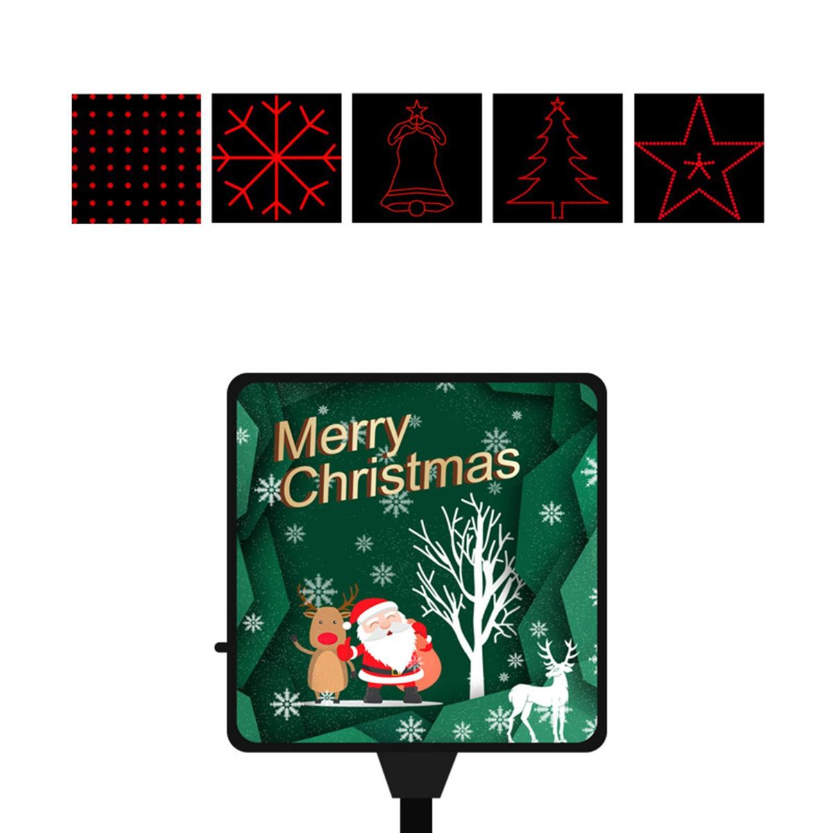 Car USB Atmosphere Light Christmas Projector Lights Sound Activated LED Interior Lamp for Car Home Bedroom Party Decoration
