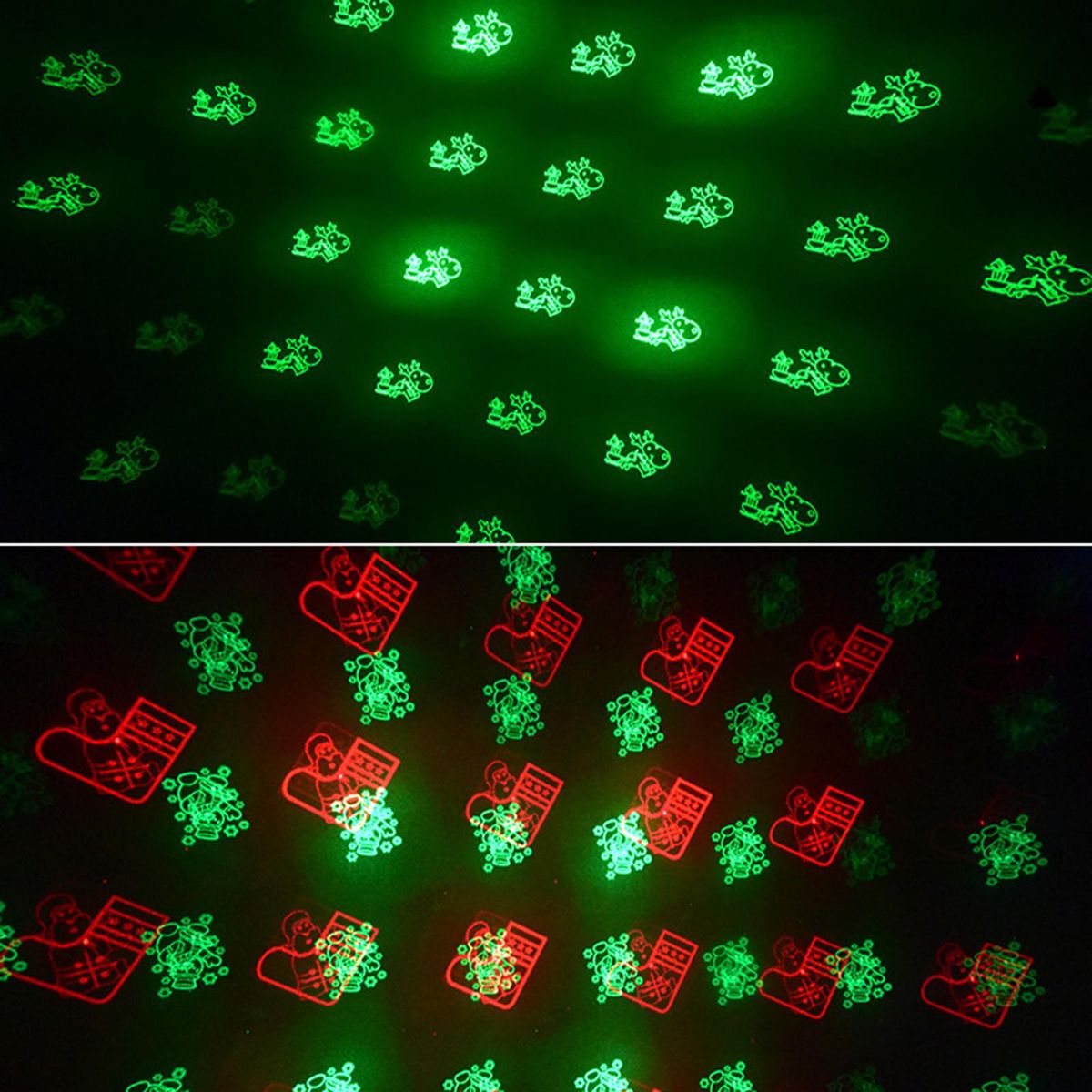 Car USB Atmosphere Light Christmas Projector Lights Sound Activated LED Interior Lamp for Car Home Bedroom Party Decoration