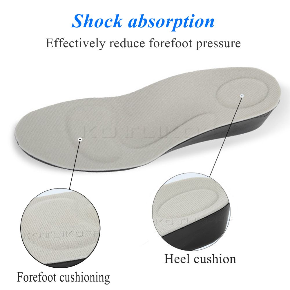 Invisible Height Increase Insole UniHeighten Heel Insert Grow Taller Increase Height Shoe Pad Heel Lift Taller Height 4.5cm
