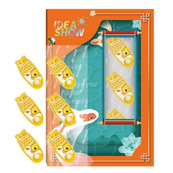 Stickers Pure Refreshing Essential Oil Yellow Fish Orange