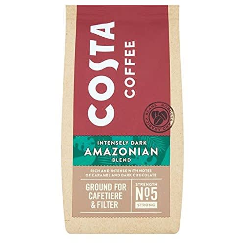 Coffee Intensely Dark Amazonian Blend Ground Coffee For Cafetiere & Filter - 200g