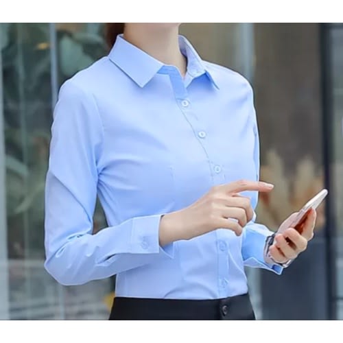 Ladies Formal Dress Shirt  - Light Blue