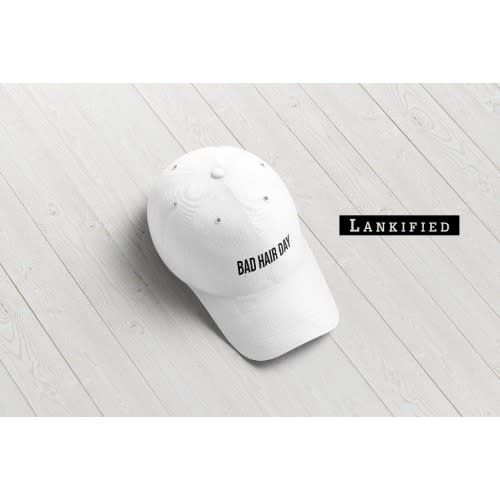 Bad Hair Day Strap Back Face cap - White