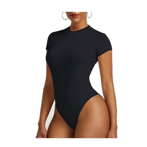 Short Sleeve Bodysuit- Black