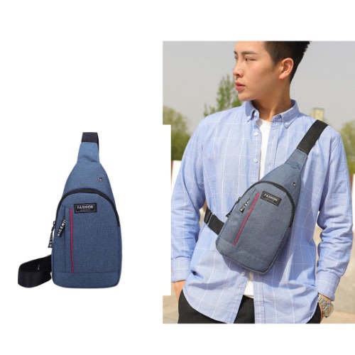 Earphone Port Unisex Portable Chest Bag