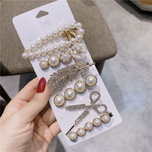 Ladies Glittering And Shimmering 6 Pieces Hairclips
