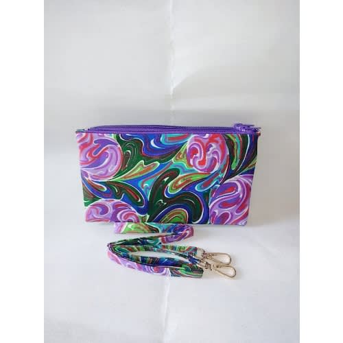 Double Zippered Ankara Mini Cross Body Bag