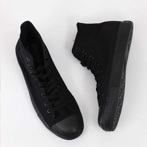 All Black Hightop Sneakers