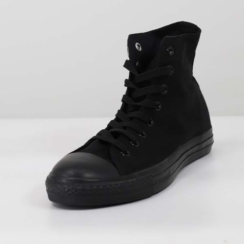 All Black Hightop Sneakers