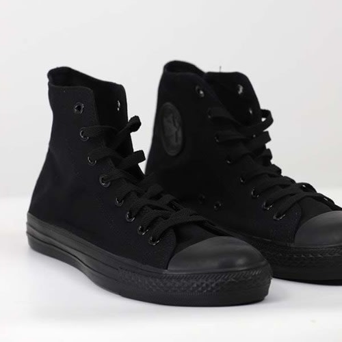 All Black Hightop Sneakers