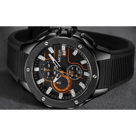 Sports Watch Chronograph - Night Shade Black