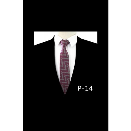 Men's Wool Tie - Purple/Multicolor