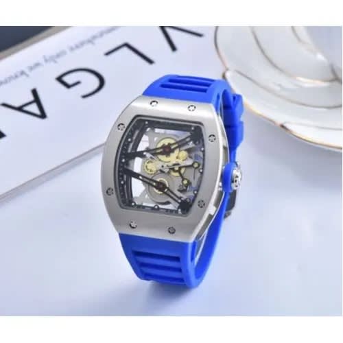 Men Quartz Silicone Wristwatch - Blue