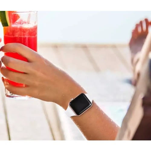 Unisex Touch Screen Cube LED Watch - White