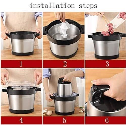 Stainless Steel Food Processor Yam Pounder- 6 Litres- 1000W