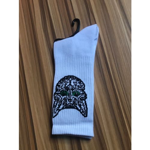 Men's Punk Cotton Socks-White