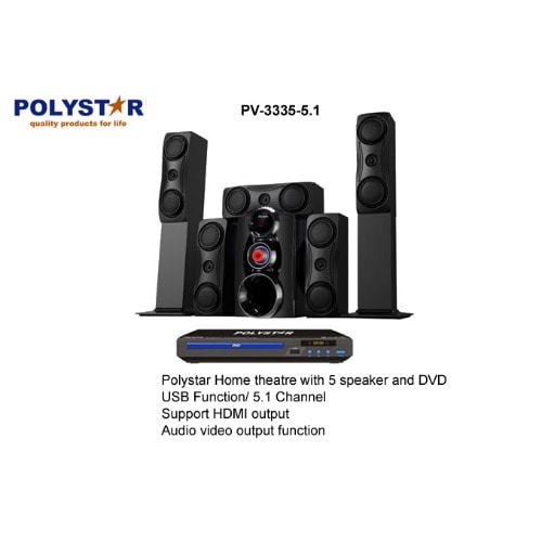Bluetooth Home Theatre – Pv-3335- 5.1ch