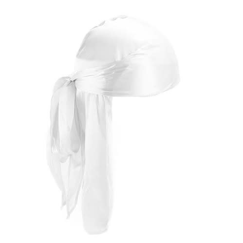 Plain Silk Durag - White