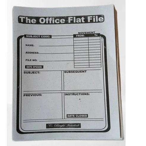 Office Flat File - 48 Pieces + 5 Packects Of Office File Tag