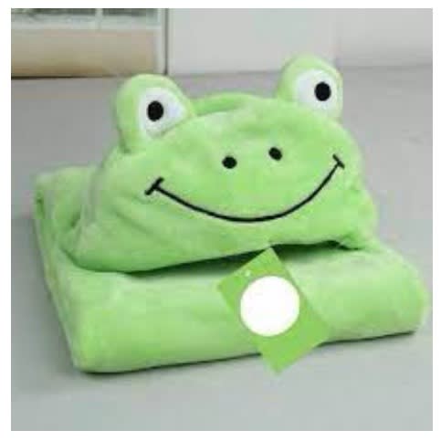 Frog Hooded Baby Blanket & Fleece