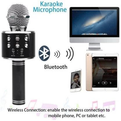 Wireless Bluetooth Portable Handheld Karaoke Mic With Hifi- Speaker - Bluetooth Easy - 3-in-1
