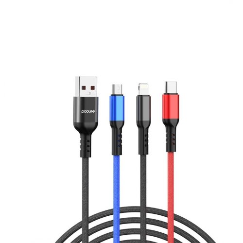 3 In 1 - 3a Fast Charging - Usb Data Cable
