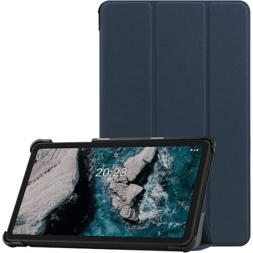 Flip Leather Case Cover For Nokia Tab T20 - Blue