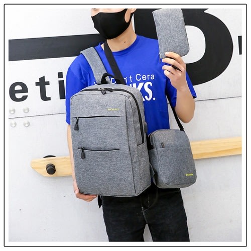 3 In 1 Set Backpack With Usb Charging Port - I5"