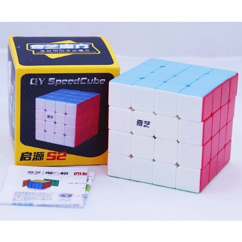 Qiyi 4by4 Stickerless Speed Cube Toys + Manual