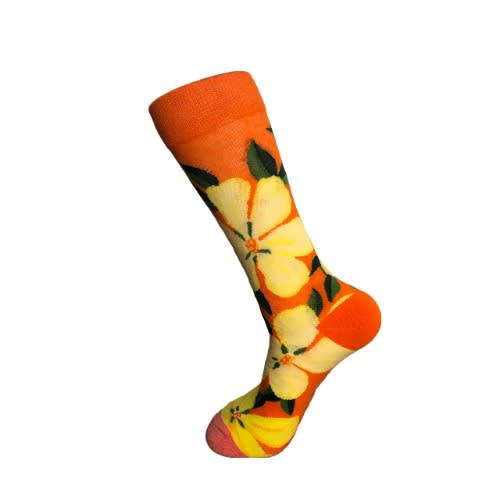 Pair Of Revicena Floral Zari Unisex Multicoloured Socks