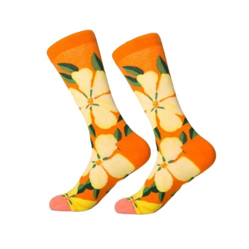 Pair Of Revicena Floral Zari Unisex Multicoloured Socks