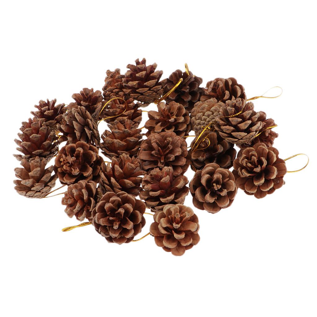 36Pcs , Rustic Pinecones Bulk Ornaments With String For F