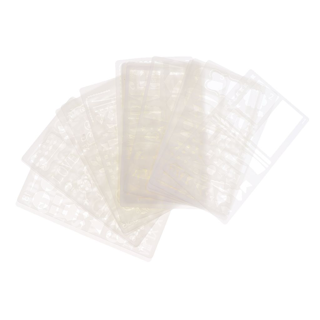 20 Pieces  Journal Stencils Drawing Template For