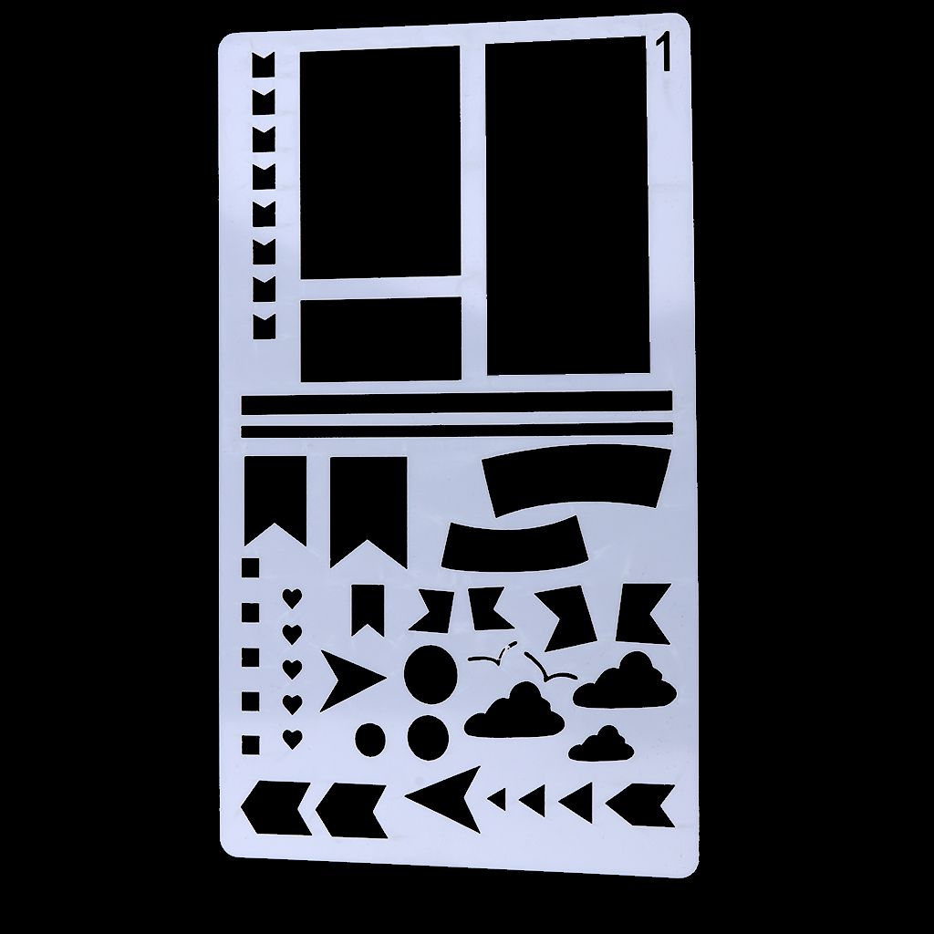 20 Pieces  Journal Stencils Drawing Template For
