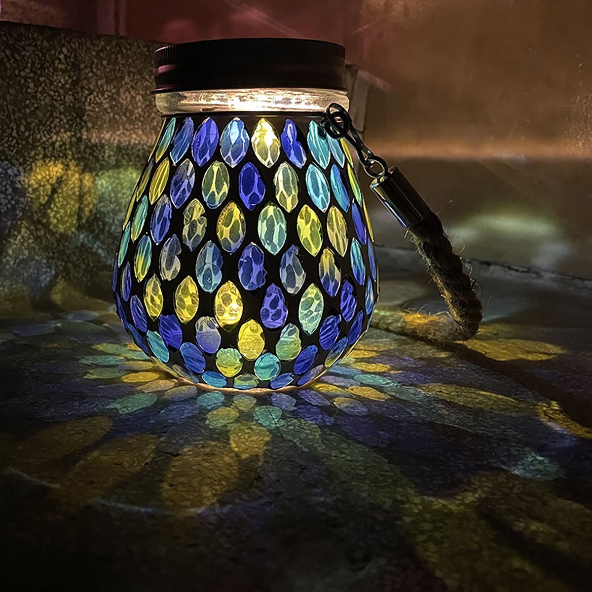 Solar Lamp Solar Lights Outdoor Hanging Lanterns Blue