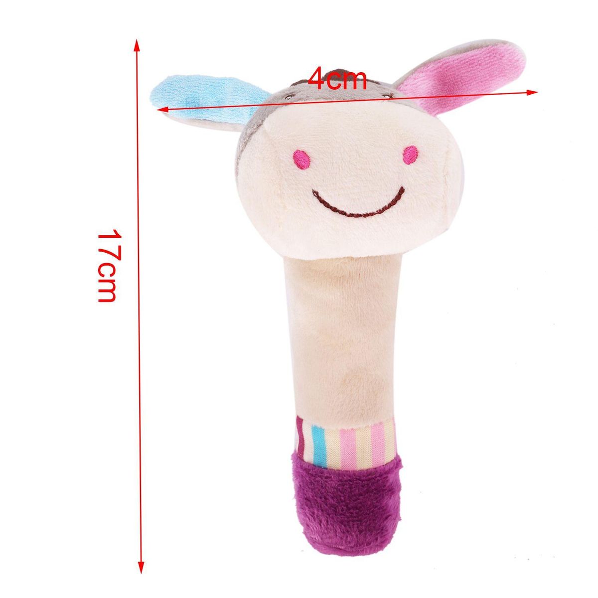 1 Pcs Plush Rattle Appease Animal Doll for Baby Education