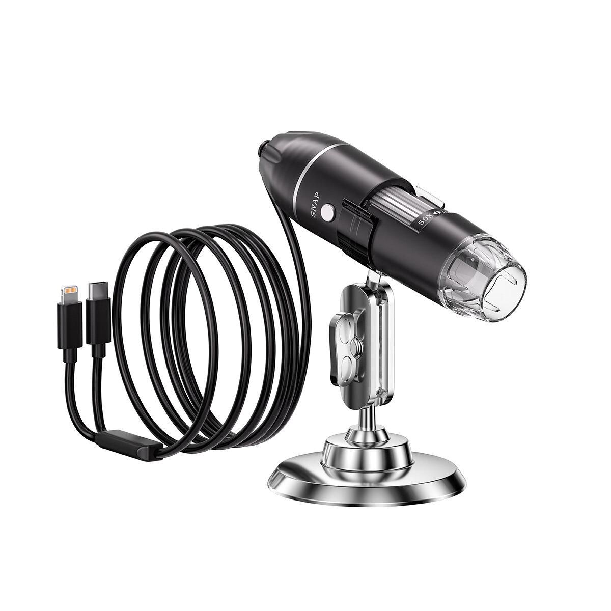 INSKAM 321-p 1600X 2MP Digital Microscope Hand Held Adjustable Microscope Electronic Camera 8 LED Magnifier with Stand Microscope Accessories