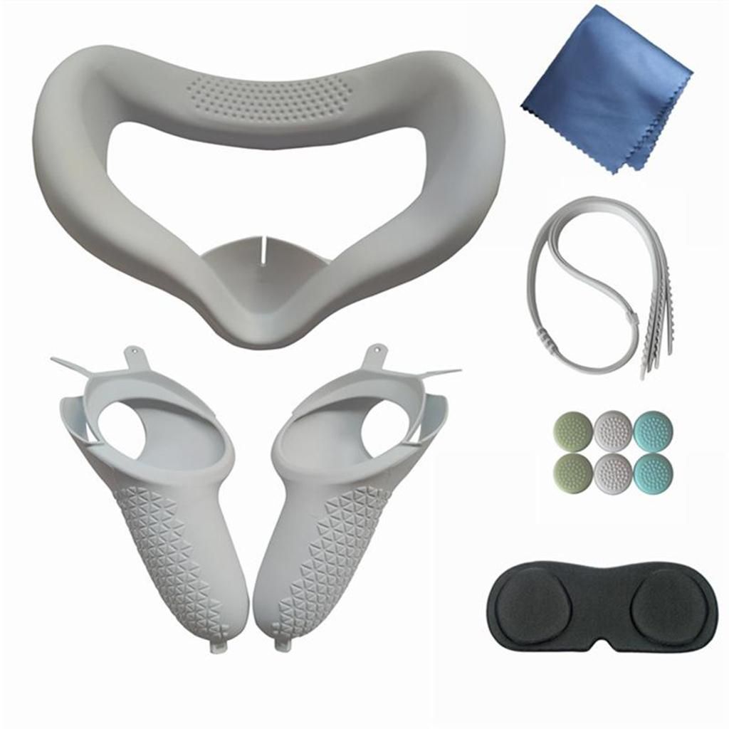 Durable VR Headset Face Pad Set Protective Easy To Remove For   White