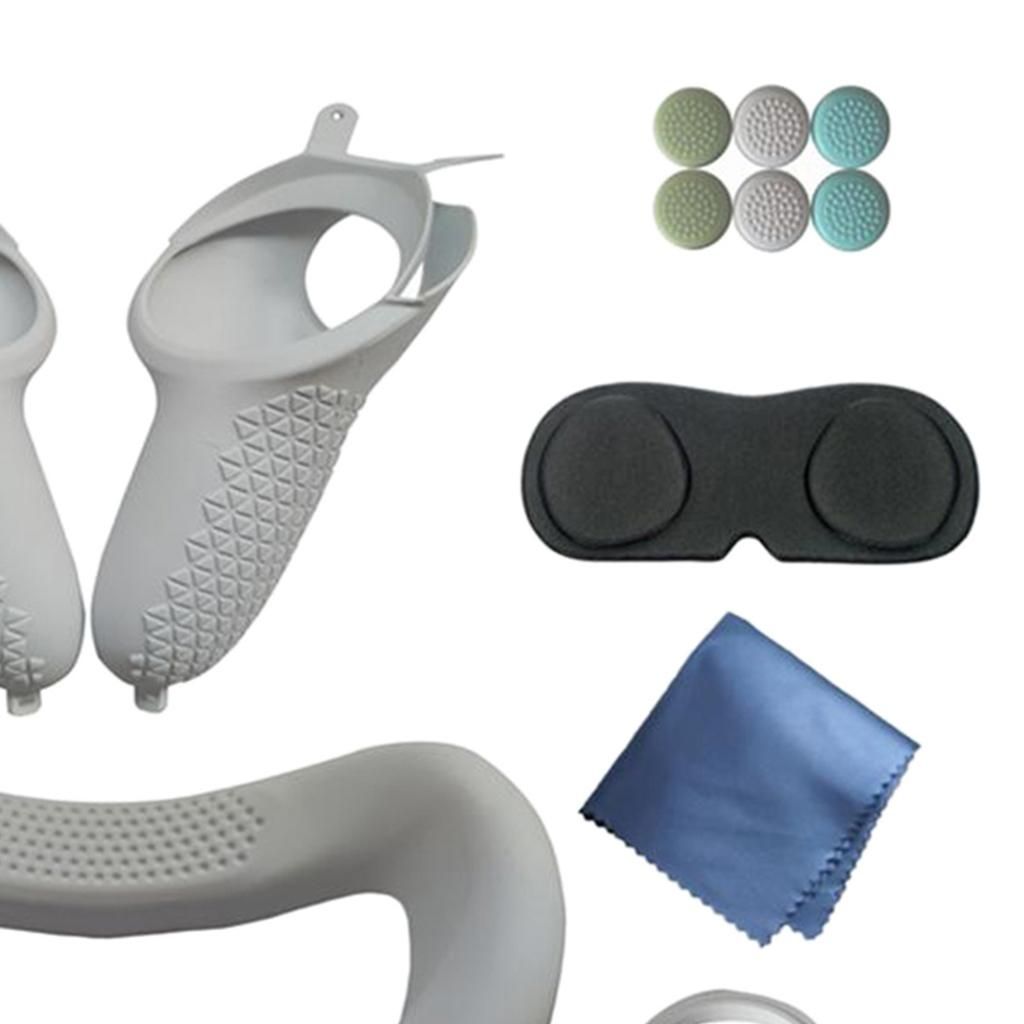 Durable VR Headset Face Pad Set Protective Easy To Remove For   White