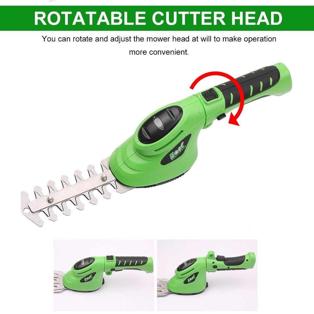2-in-1 Multifunctional Lawn Mower 3.6V Cordless Hedge Machine Electric Mower Rechargeable Pruner Rotatable Grass Shear Hedge Trimmer Low Power Prompt Function EU Plug 220V