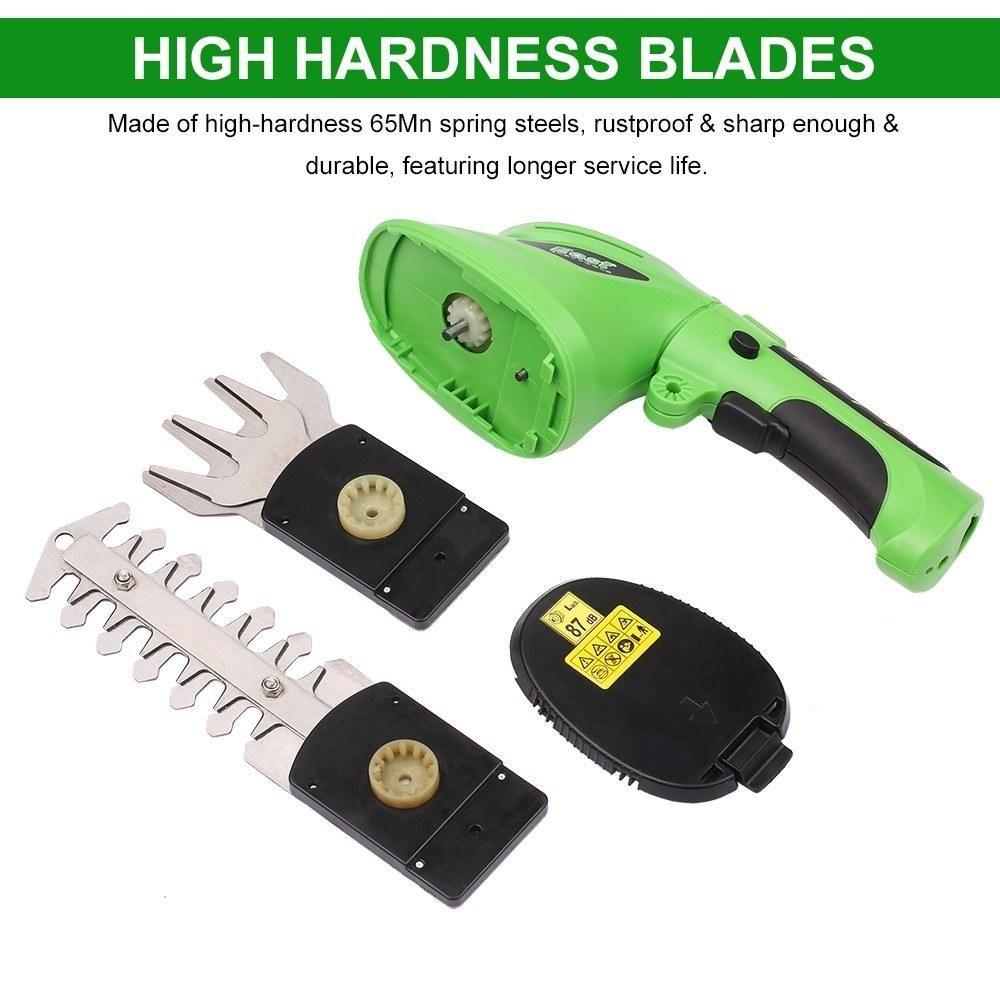 2-in-1 Multifunctional Lawn Mower 3.6V Cordless Hedge Machine Electric Mower Rechargeable Pruner Rotatable Grass Shear Hedge Trimmer Low Power Prompt Function EU Plug 220V