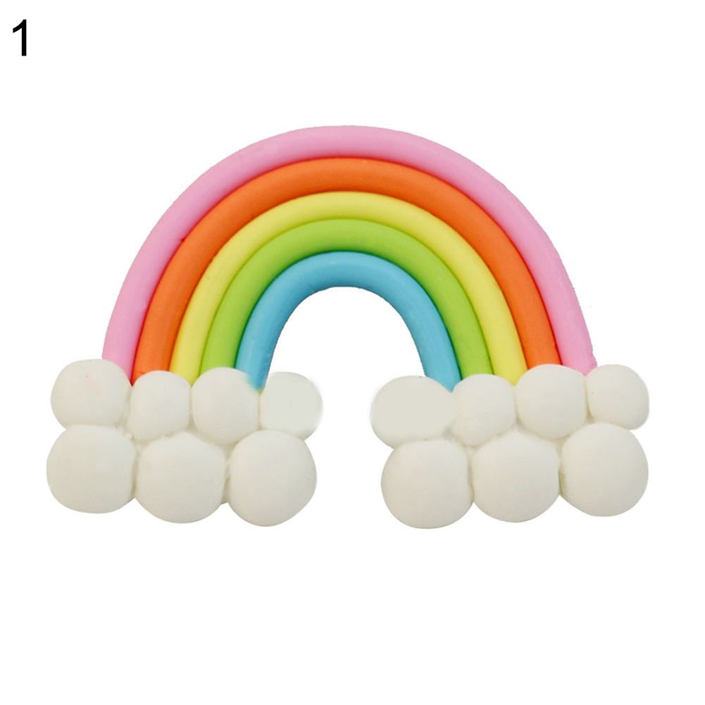 Decorative Rainbow Stars Clouds Miniature Ornament For-