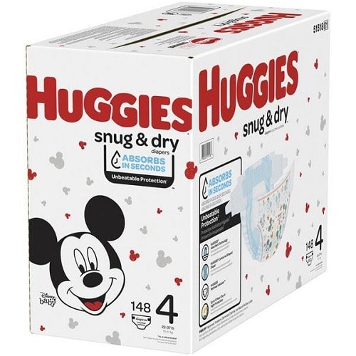 Snug And Dry Diapers Size 4 - 148 Count
