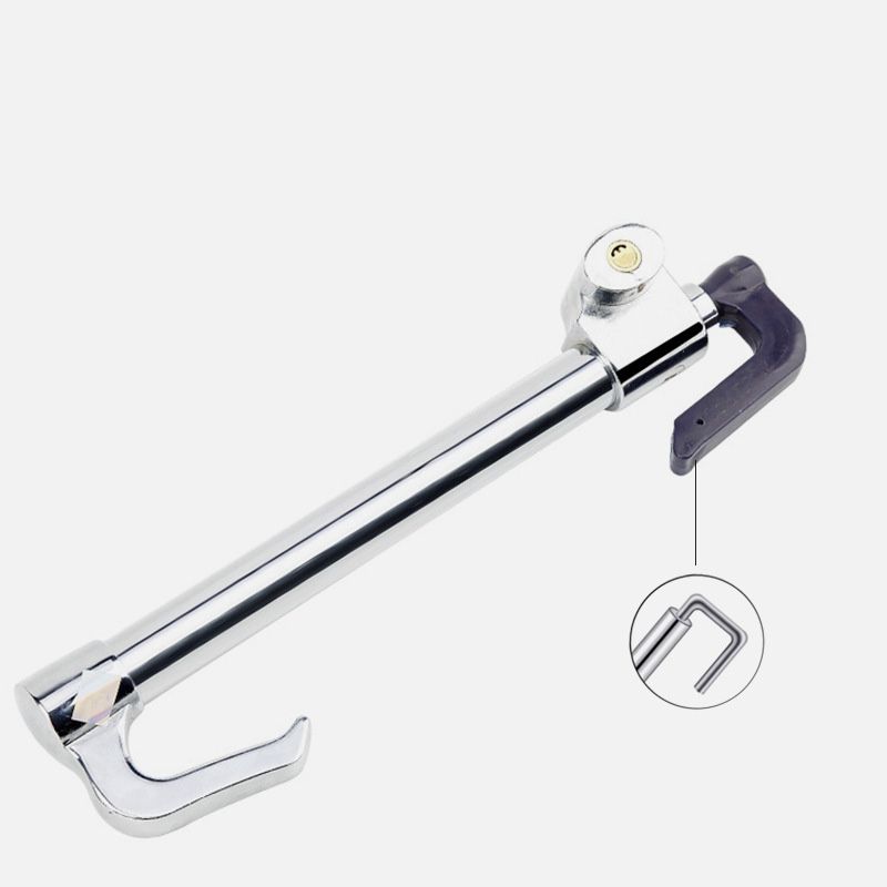 Car Steering Wheel Anti-Theft Lock Brake Lock Retractable Double Hook Car Clutch Pedal Lock For Car