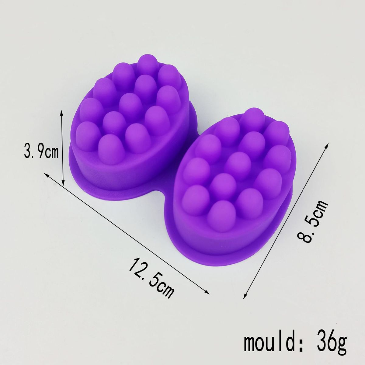 Silicone  Bar  Mold 2 Cavities DIY Handmade Soaps Making 3D