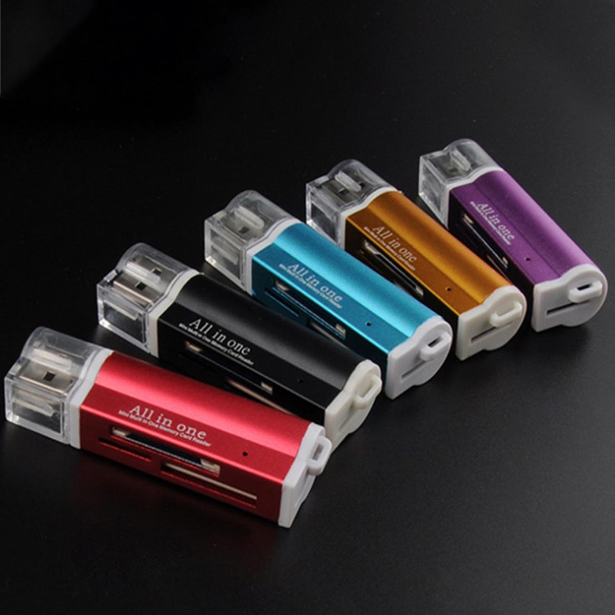 Mini USB 2.0 Multi-Function High Speed Micro-SD TF MMC-Blue