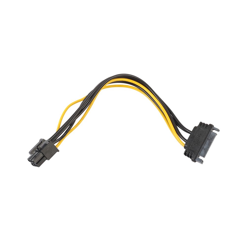Durable 15pin SATA Power To 6pin PCI-e PCI Express Adapter