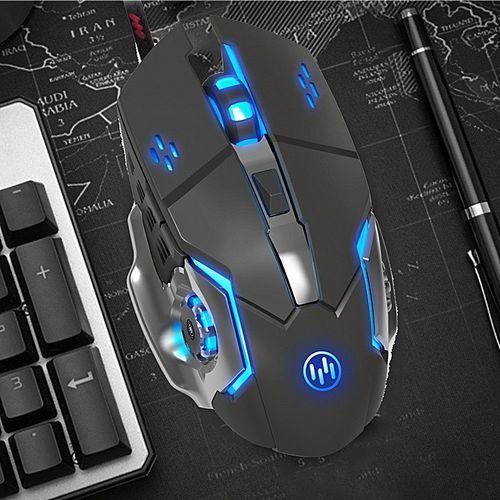Koaisd Computer Accessories Wired LED Light Optical 1600DPI Gaming Mute Mouse Mice For PUBG